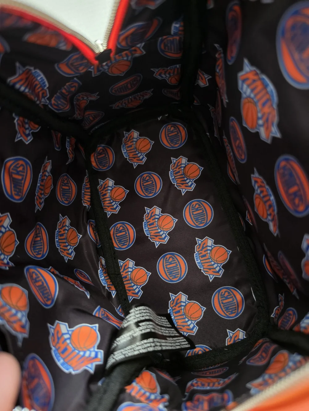 Loungefly NBA New York Knicks Mini Backpack Blue & Orange Faux Leather Logo